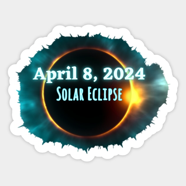 Solar Eclipse 2024 Sticker by Little Duck Designs